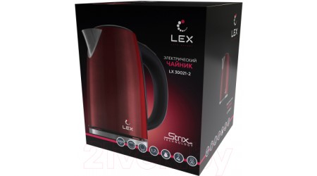 Электрочайник Lex LX 30021-2 (красный)