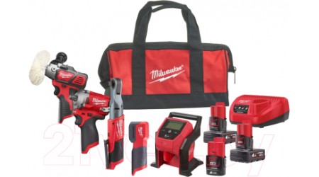 Полировальная машина Milwaukee M12FPP5A-423BEU / 4933492514