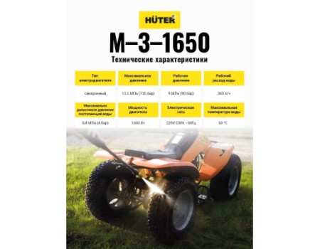 Мойка высокого давления Huter M-3-1650 (70/8/28)