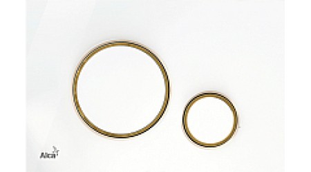 Кнопка для инсталляции Alcaplast M775 (белый/золото)