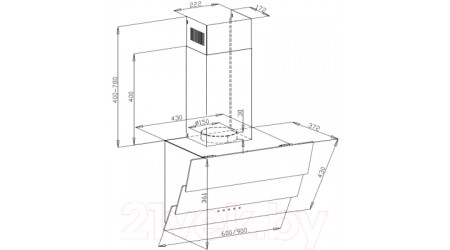 Вытяжка наклонная Maunfeld Manchester Light 60 (белый)