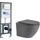 Унитаз подвесной с инсталляцией WeltWasser Marberg 410 + Merzbach 004 MT-GR + MAR410 SE
