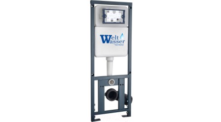 Унитаз подвесной с инсталляцией WeltWasser Marberg 410 + Nesenbach 004 GL-WT + Mar 410 SE-CR