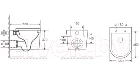 Унитаз подвесной с инсталляцией WeltWasser Marberg 410 + Nesenbach 004 GL-WT + Mar 410 SE-CR