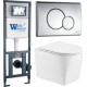 Унитаз подвесной с инсталляцией WeltWasser Marberg 410 + Nesenbach 004 GL-WT + Mar 507 RD