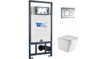 Унитаз подвесной с инсталляцией WeltWasser Marberg 507 + Gelbach 004 GL-WT+ Mar 507 RD