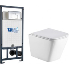 Унитаз подвесной с инсталляцией WeltWasser Marberg 507 + Gelbach 004 GL-WT+ Mar 507 SE