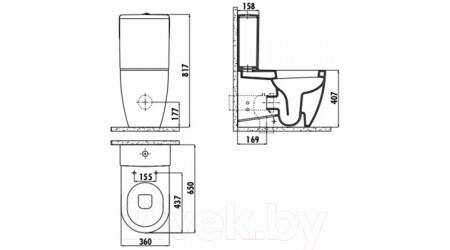 Сливной бачок Creavit Mare YD.SET.032.12