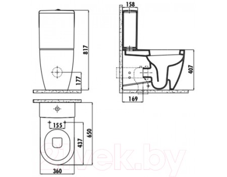 Сливной бачок Creavit Mare YD.SET.032.12