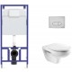 Унитаз подвесной с инсталляцией Roca Mateo 7346200000 + ZRU9302822 + 525 040000 + D3 040033