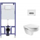Унитаз подвесной с инсталляцией Roca Mateo 7346200000 + ZRU9302822 + 525 040000 + D7 040037