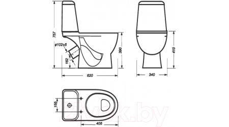 Унитаз напольный Sanita Luxe Max Comfort