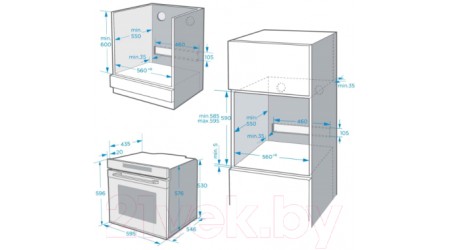 Электрический духовой шкаф Maunfeld MEOR.7217DMW