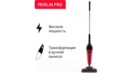 Вертикальный пылесос Arnica Merlin Pro ET13210 (черный/красный)