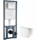 Унитаз подвесной с инсталляцией WeltWasser Merzbach 004 GL-WT + Marberg 410 RD