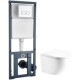 Унитаз подвесной с инсталляцией WeltWasser Merzbach 004 MT-WT + Marberg 410 SE