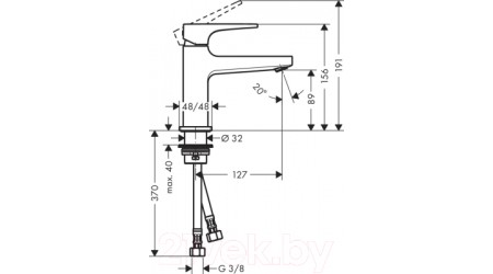 Смеситель Hansgrohe Metropol 100 74500000 