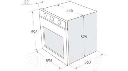 Газовый духовой шкаф Maunfeld MGOG 673B