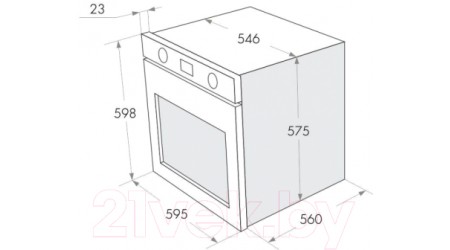 Газовый духовой шкаф Maunfeld MGOG 673W