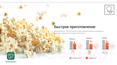 Микроволновая печь LG MH63M38GISW