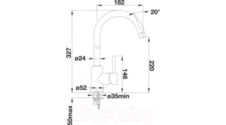 Смеситель Blanco Mida / 524203 