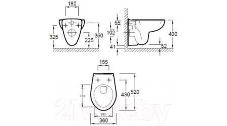 Унитаз подвесной Jacob Delafon Mideo E4345G-00