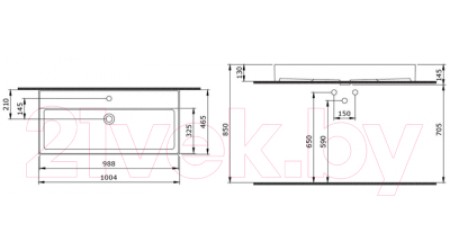 Умывальник Bocchi Milano 100 / 1378-001-0126