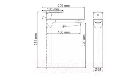 Смеситель Wasserkraft Mindel 8503H 