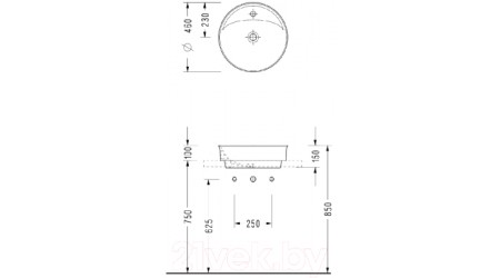 Умывальник Serel Minimal 46 2058TXS110H