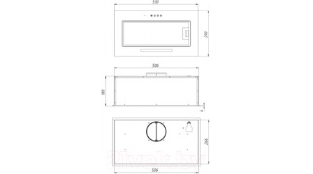 Вытяжка скрытая Akpo Mio 60 WK-11 (черный)