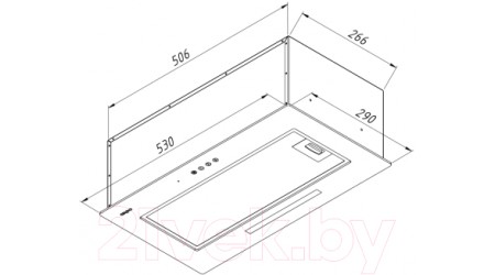 Вытяжка скрытая Akpo Mio 60 WK-11 (черный)