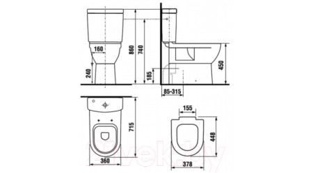 Сливной бачок Jika Mio Dual Flush 8277130002421