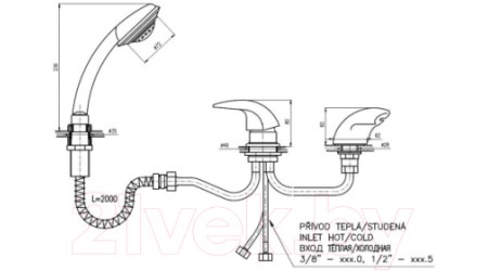 Смеситель Slezak RAV Mississippi MS070.5Y 