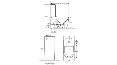 Унитаз напольный Azario Mitta AZ-2128 (с сиденьем)