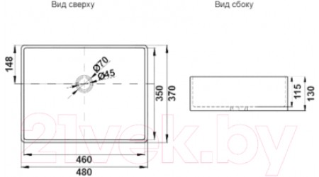 Умывальник Melana MLN-D4837BR