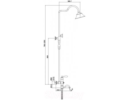 Душевая система Maxonor Pure Life MN2476-7 (черный)