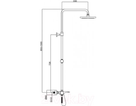 Душевая система Maxonor Pure Life MN2485-7 (пепельный)