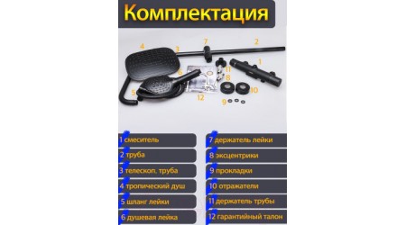 Душевая система Maxonor Pure Life MN2487-7 (черный)
