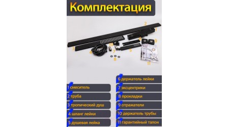 Душевая система Maxonor Pure Life MN2489-7 (черный)