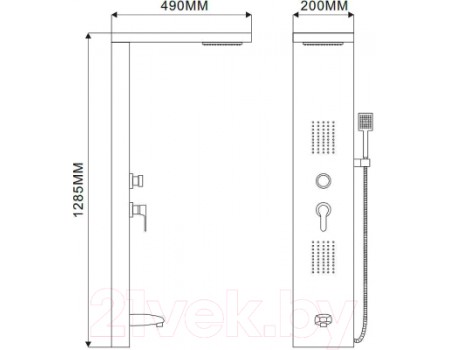 Душевая панель Ekko by Maxonor MN2520