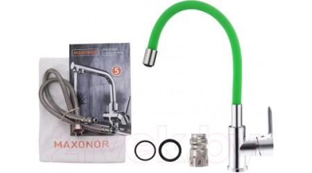 Смеситель Maxonor MN70112-12 (зеленый/хром) 