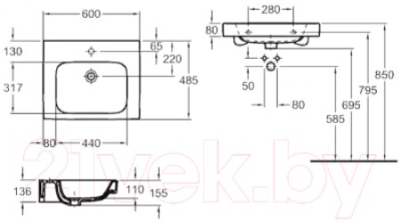 Умывальник Kolo Modo L31960000 (60x49)
