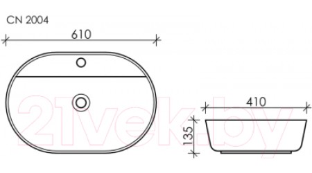 Умывальник Ceramica Nova Modo CN2004