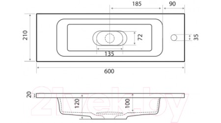 Умывальник Madera Modul 60