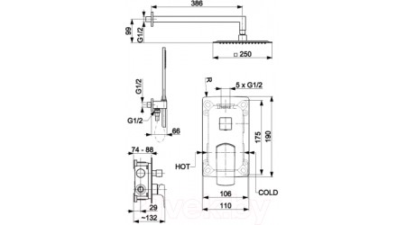 Душевая система Armatura  Mokait 5539-511-00