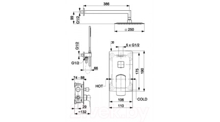 Душевая система Armatura Mokait 5539-511-81