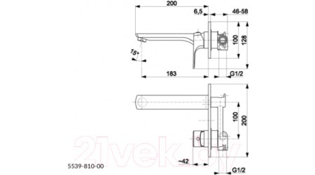 Смеситель Armatura Mokait 5539-810-81 