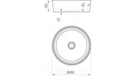 Умывальник Ravak Moon 1 40x40 / XJN01300000