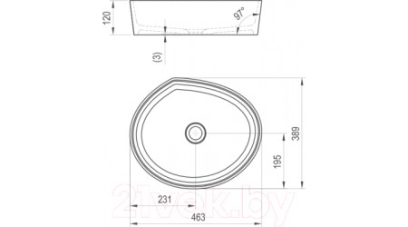 Умывальник Ravak Moon 3 / XJN01300004