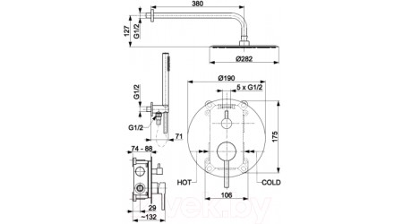 Душевая система Armatura Moza 5039-501-00